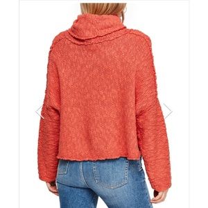 Free People Distressed copper colored sweater, oversized look very soft